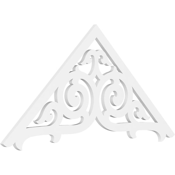 Ekena Millwork Pitch Athens Architectural Grade PVC Gable Pediment, 60"W x 27 1/2"H x 1"P (11/12) GPP060X028X100ATH - main